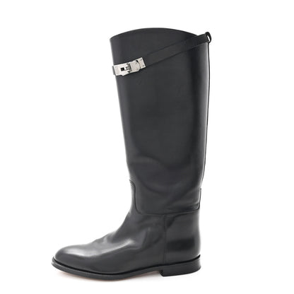 Hermes Box Kelly Jumping Boots 40 Black 1 of 8