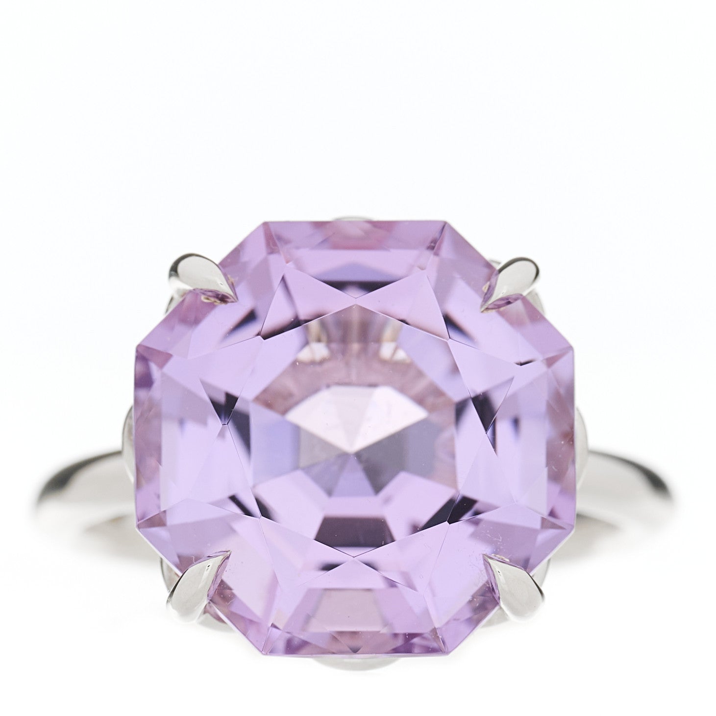 Tiffany Sterling Silver Amethyst Sparklers Octagonal Cocktail Ring 52 6 1 of 4