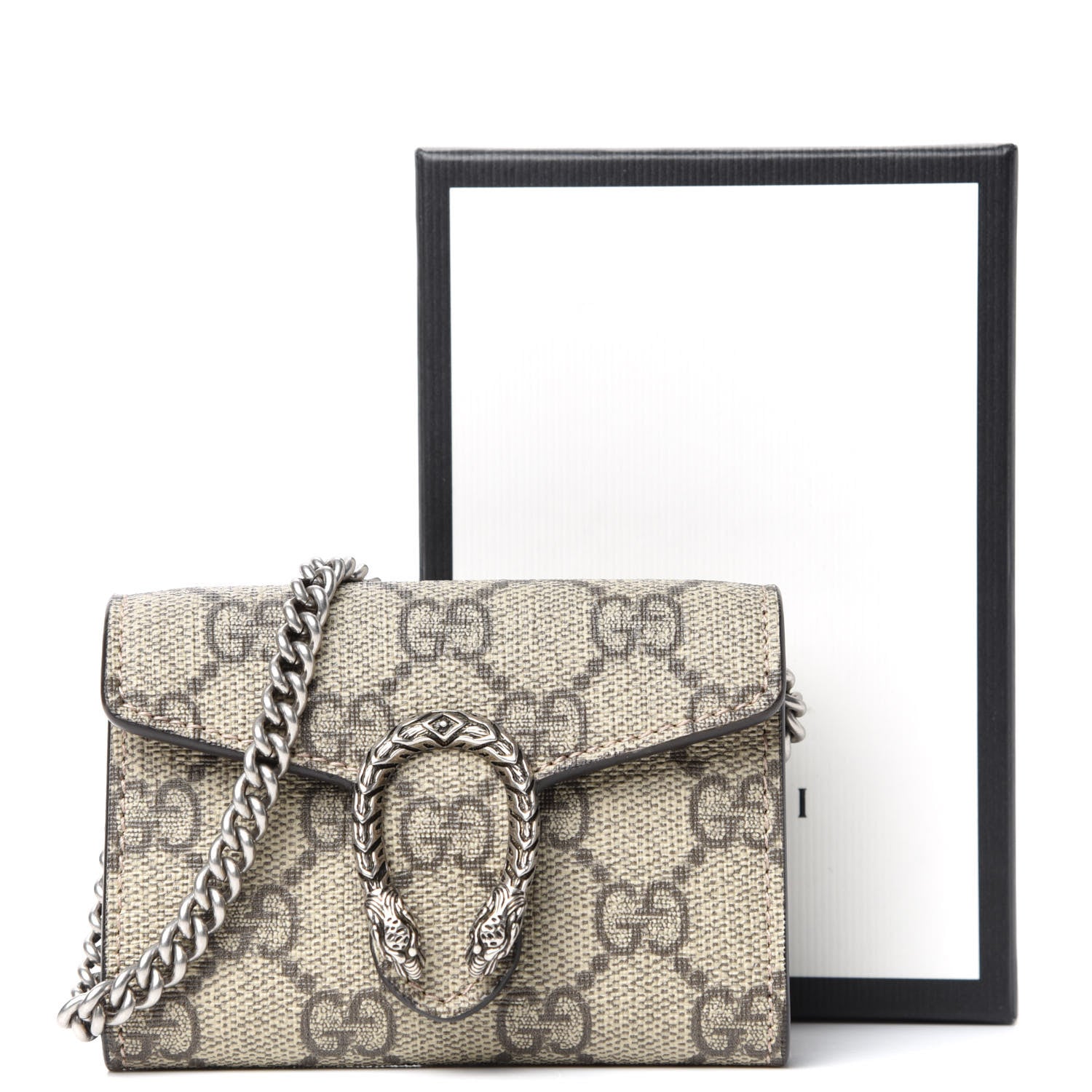 Gucci GG Supreme Monogram Dionysus Coin Purse Taupe 7 of 7