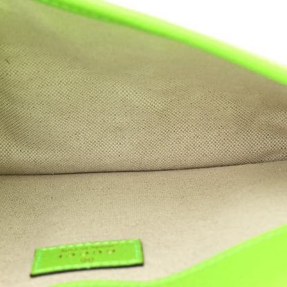 Gucci GG Supreme Monogram Web Small Ophidia Belt Bag Beige Ebony Electric Green 5 of 10