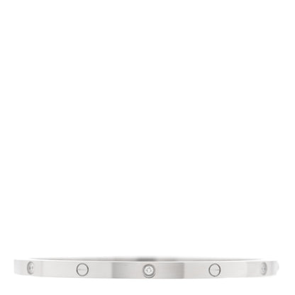 Cartier 18K White Gold 6 Diamond Small LOVE Bracelet 17 1 of 7