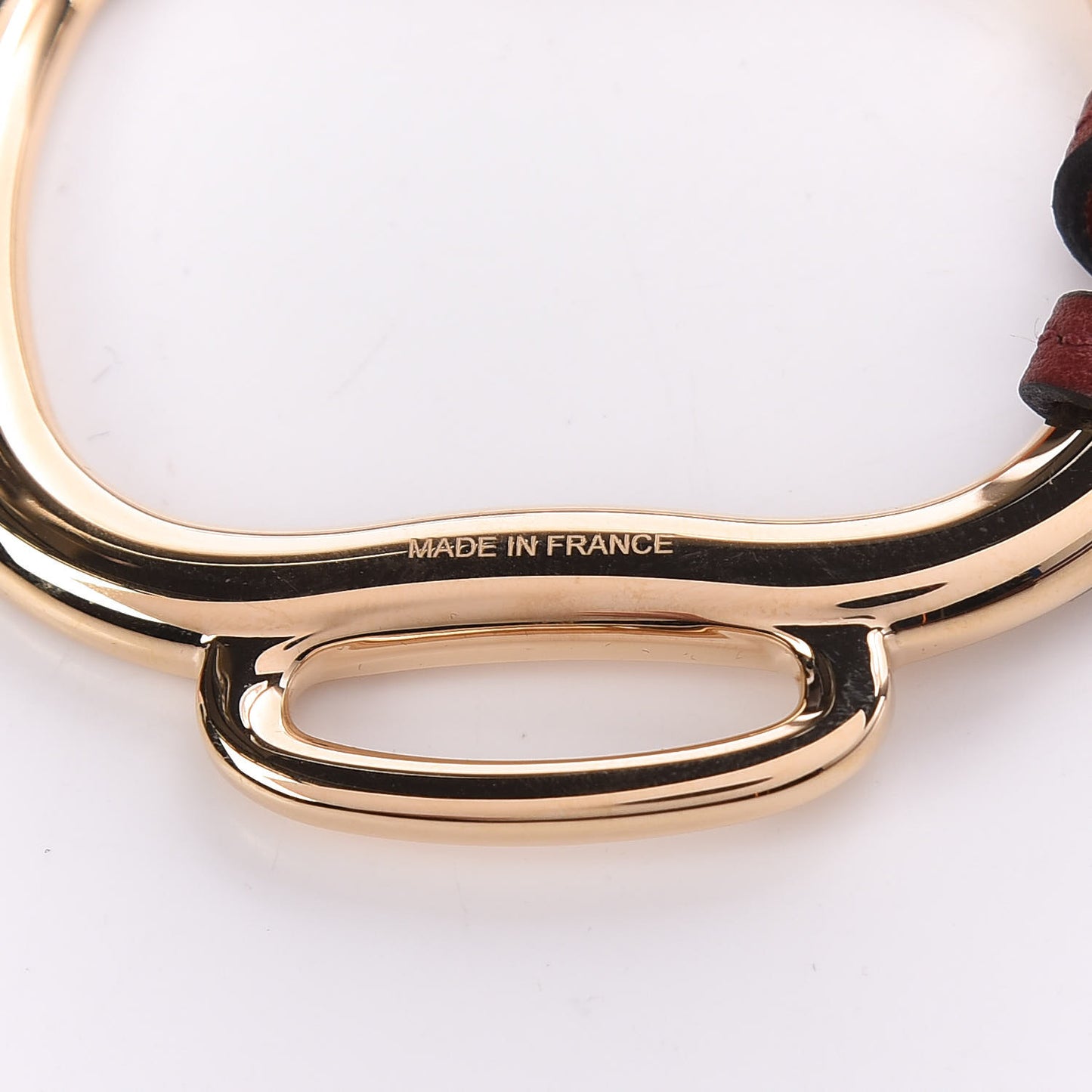 Permabrass Bouclerie Pendant Necklace Rose Gold Rouge H