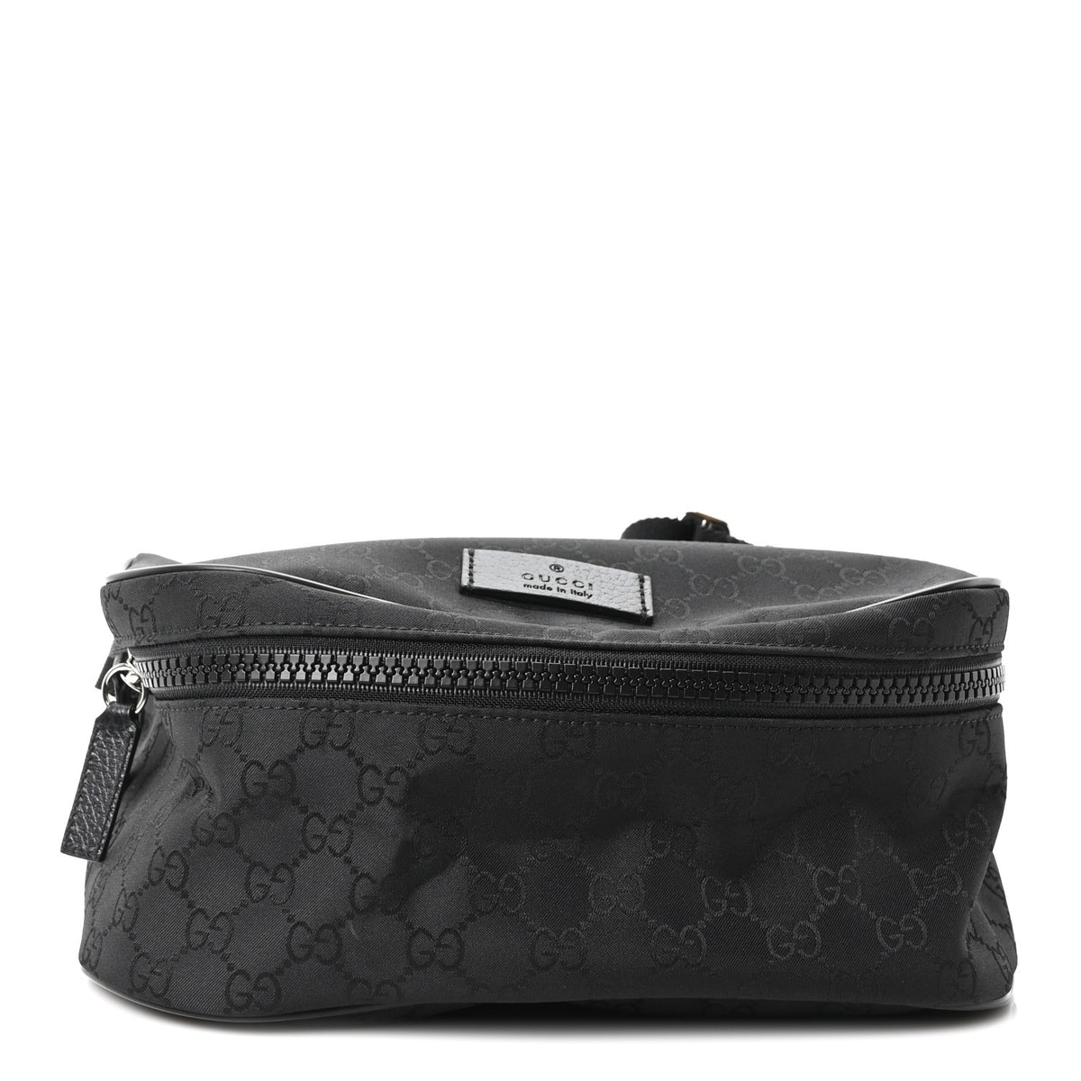Gucci Nylon Monogram Fanny Pack Belt Bag Black 1 of 10