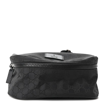 Gucci Nylon Monogram Fanny Pack Belt Bag Black 1 of 10