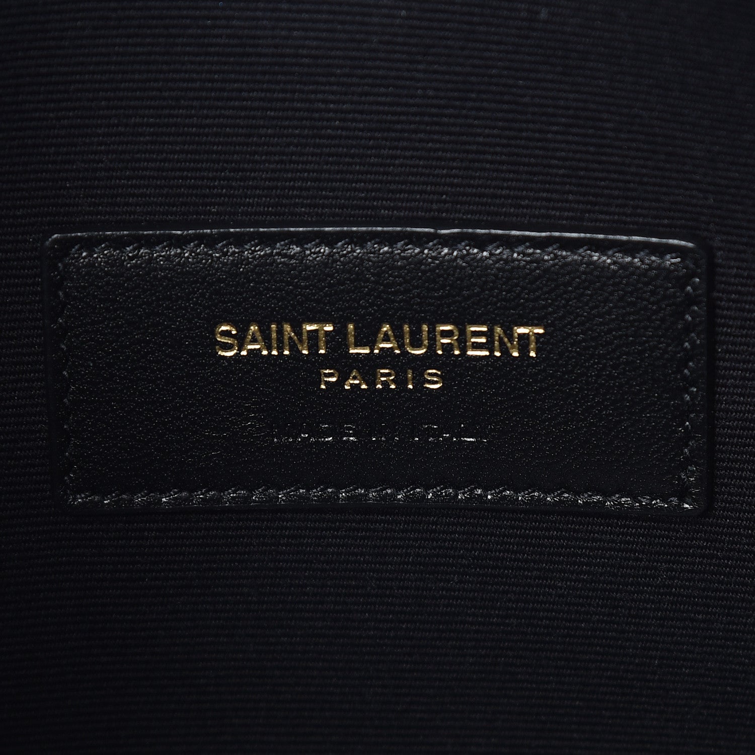 Saint Laurent Grain De Poudre Chevron Monogram Bill Pouch Black 6 of 9