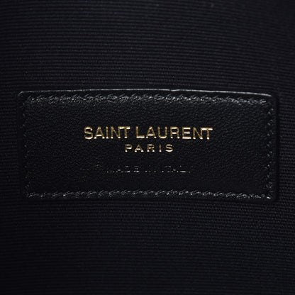 Saint Laurent Grain De Poudre Chevron Monogram Bill Pouch Black 6 of 9