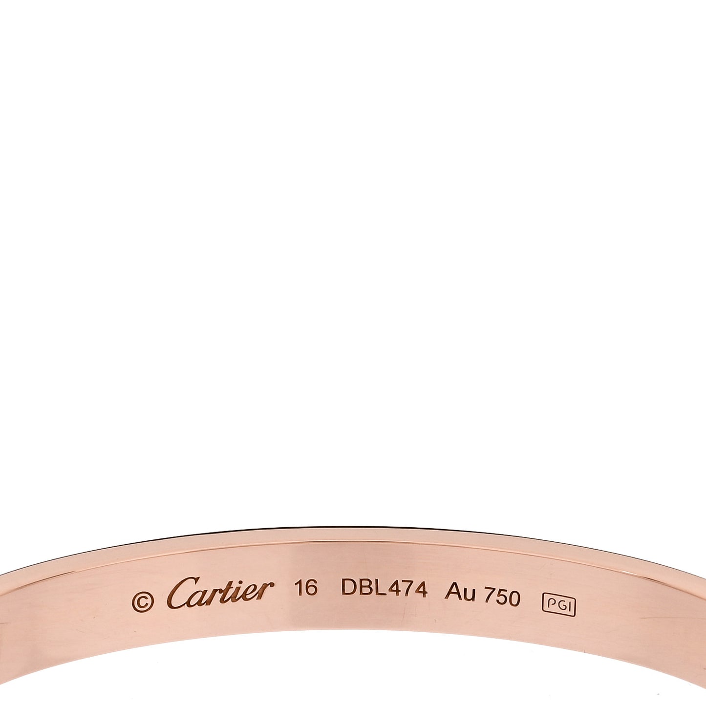18K Pink Gold LOVE Bracelet 16
