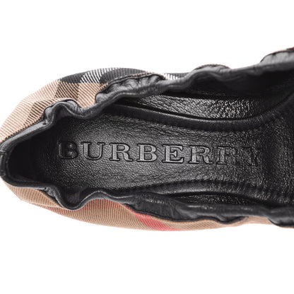 Burberry Heritage House Check Shipley Elastic Ballerina Flats 40.5 Black 9 of 11