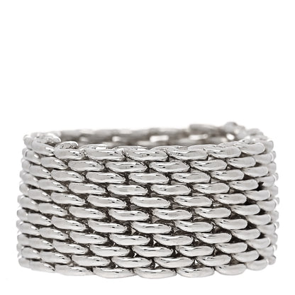 Tiffany Sterling Silver Somerset Mesh Ring 48 4.5 1 of 4