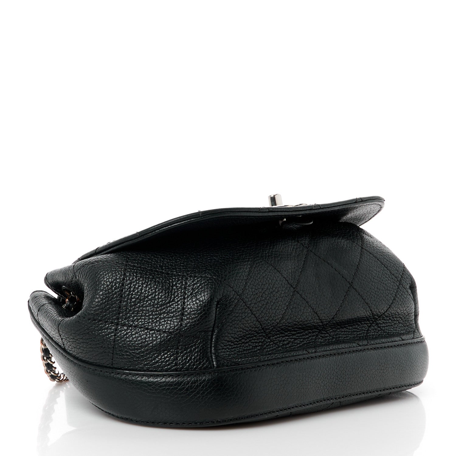 Chanel Calfskin Quilted Jungle Stroll Shoulder Bag Black 4 of 13