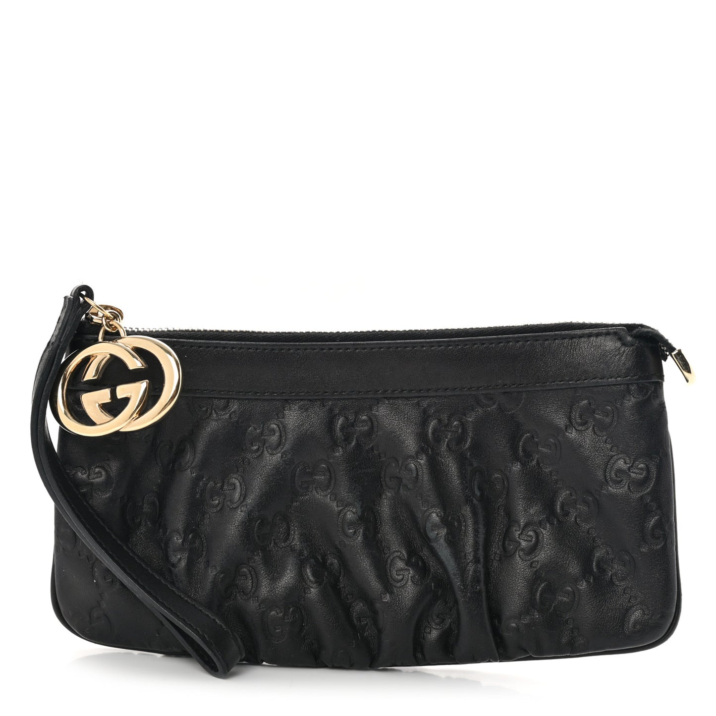 Guccissima Signature New Britt Wristlet Black