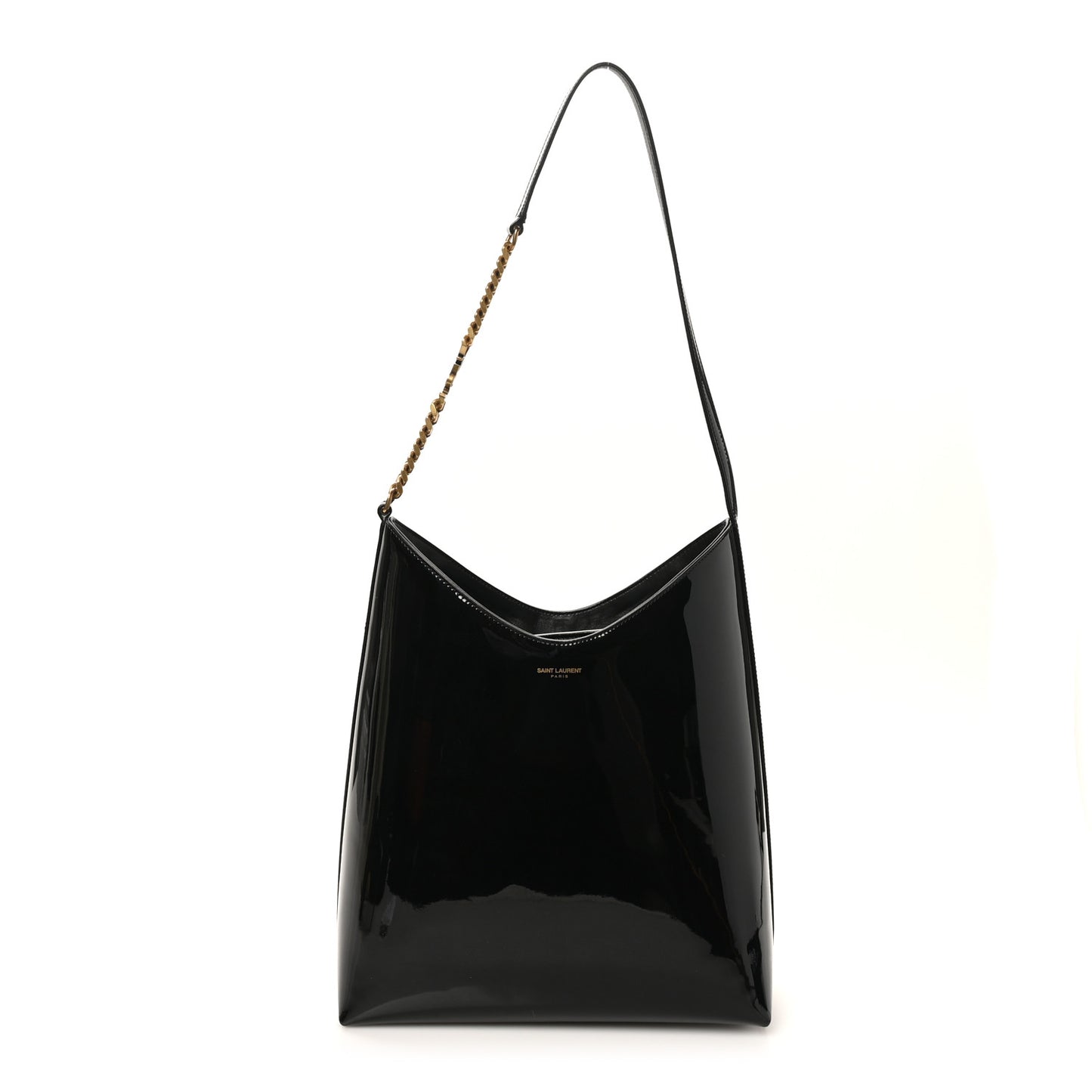 Patent Calfskin Rendez-Vous Hobo Black