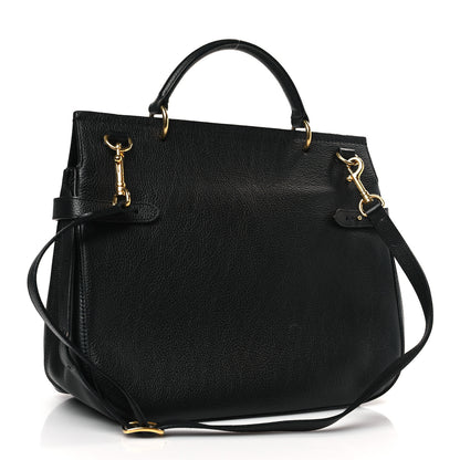 Mulberry Natural Grain Leather Amberley Satchel Chocolate 3 of 7