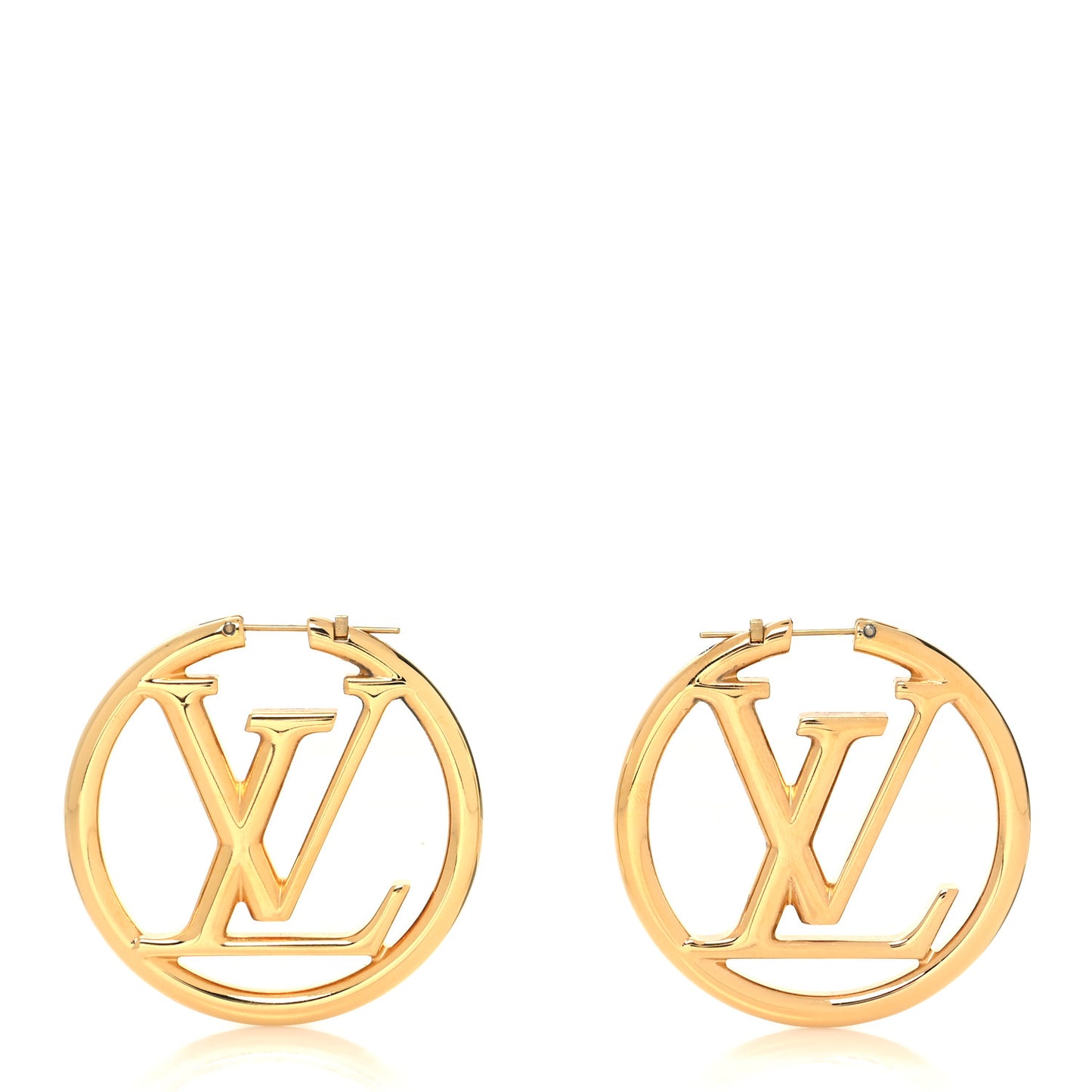 Metal Louise Hoop Earrings Gold