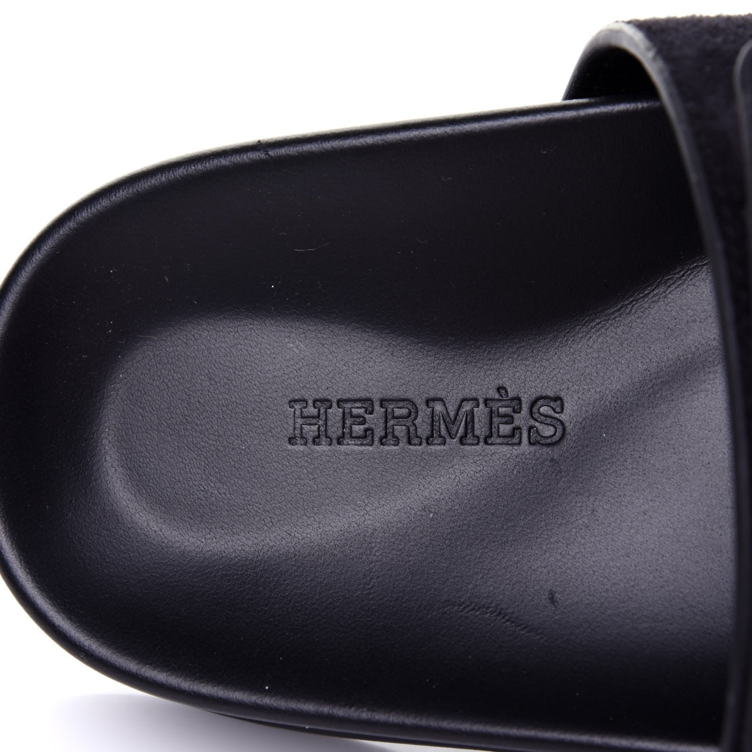 Hermes Suede Goatskin Womens Chypre Sandals 36 Black 6 of 9