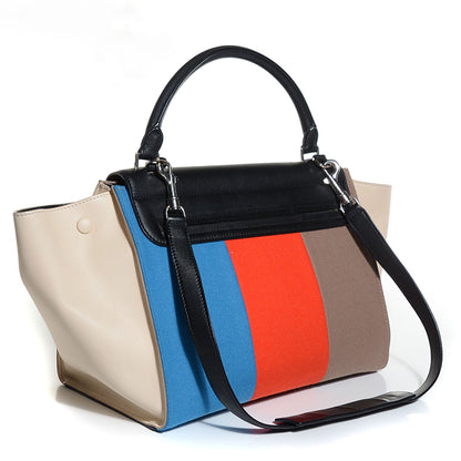 Celine Calfskin Wool Medium Trapeze Multicolor 3 of 9