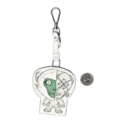 Prada X JAMES JEAN Saffiano Metal Robot Monkey Keychain Verde 2 of 3