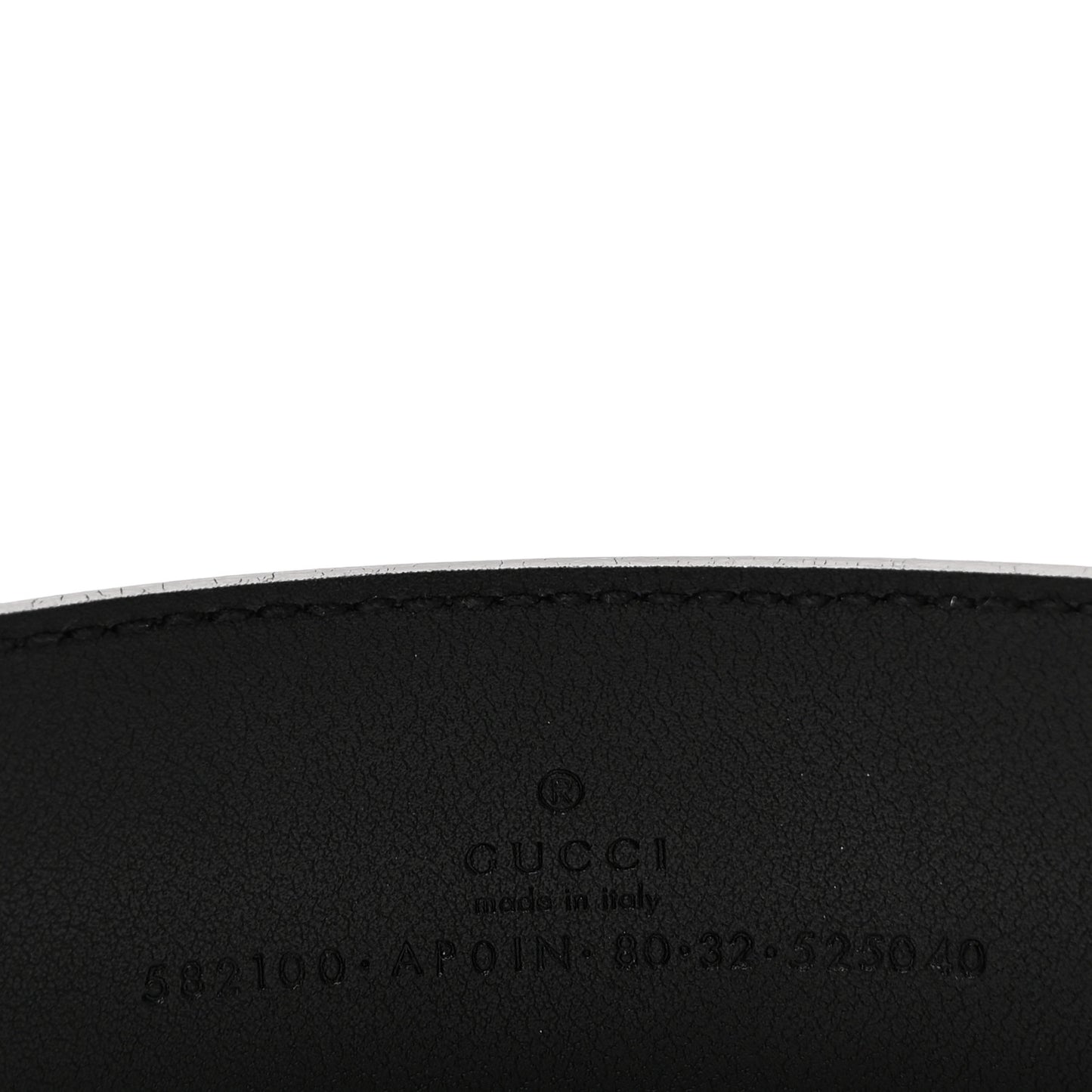 Calfskin Crystal Double G Belt 80 32 Black