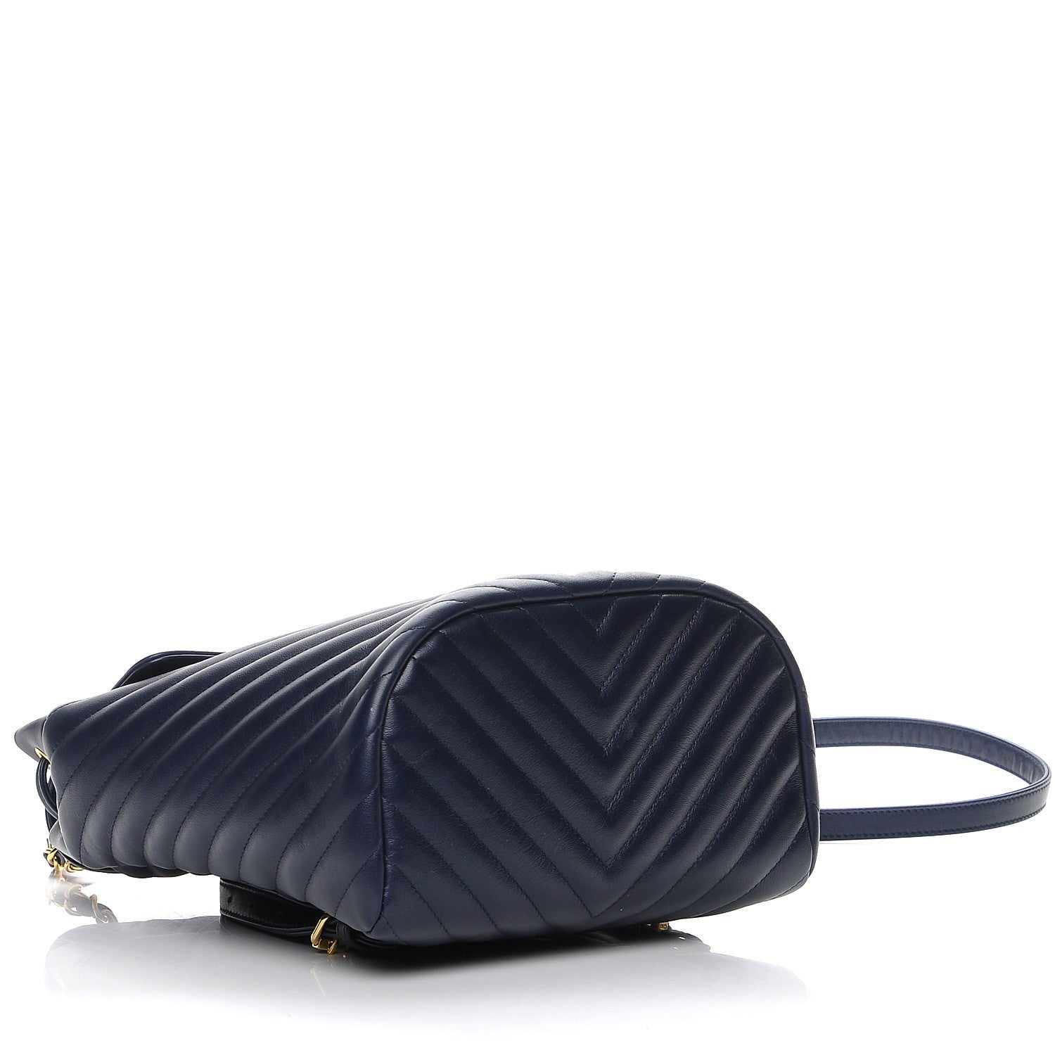 Chanel Calfskin Chevron Quilted Small Urban Spirit Backpack Navy 4 of 7