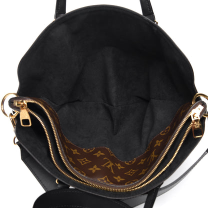 Louis Vuitton Monogram Flower Zipped Tote MM Black 6 of 12