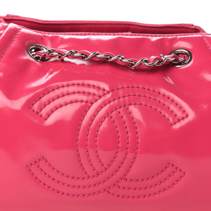 Chanel Vinyl Lipstick Ligne Accordion Tote Pink 10 of 11