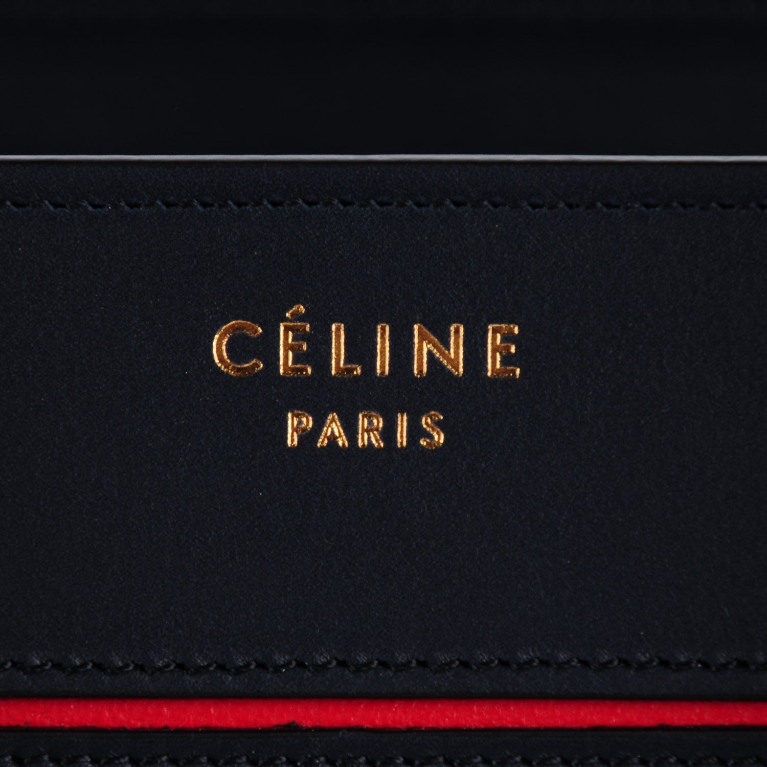 Celine Smooth Calfskin Interstice Micro Luggage Navy Blue 7 of 9