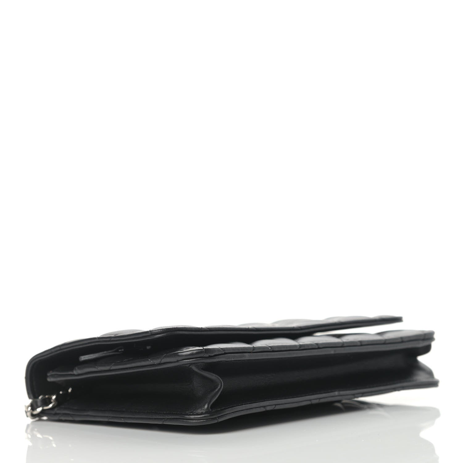 Chanel Lambskin Quilted Wallet On Chain WOC Black 4 of 12