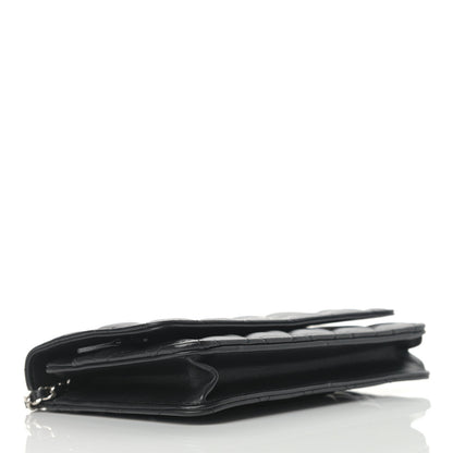 Chanel Lambskin Quilted Wallet On Chain WOC Black 4 of 12