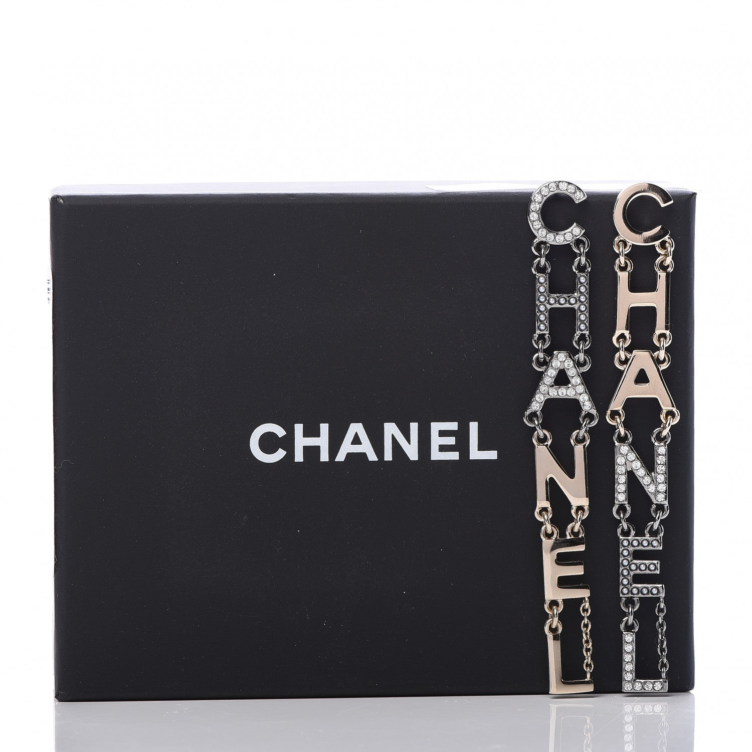 Chanel Crystal Pearl Chanel Bright Young Things Earrings Gold Ruthenium 5 of 5