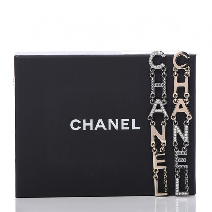 Chanel Crystal Pearl Chanel Bright Young Things Earrings Gold Ruthenium 5 of 5
