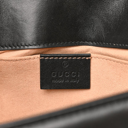 Gucci Calfskin Matelasse Mini GG Marmont Shoulder Bag Black 6 of 13