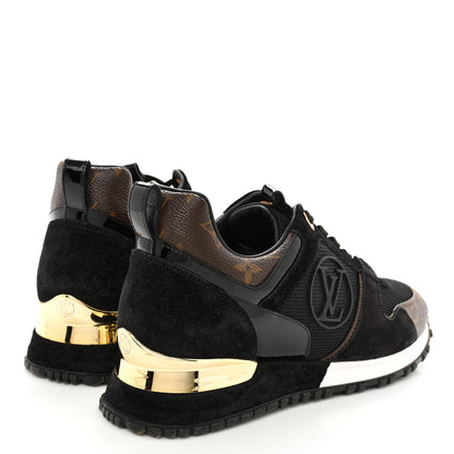Louis Vuitton Suede Monogram Run Away Sneakers 36 Black 3 of 11