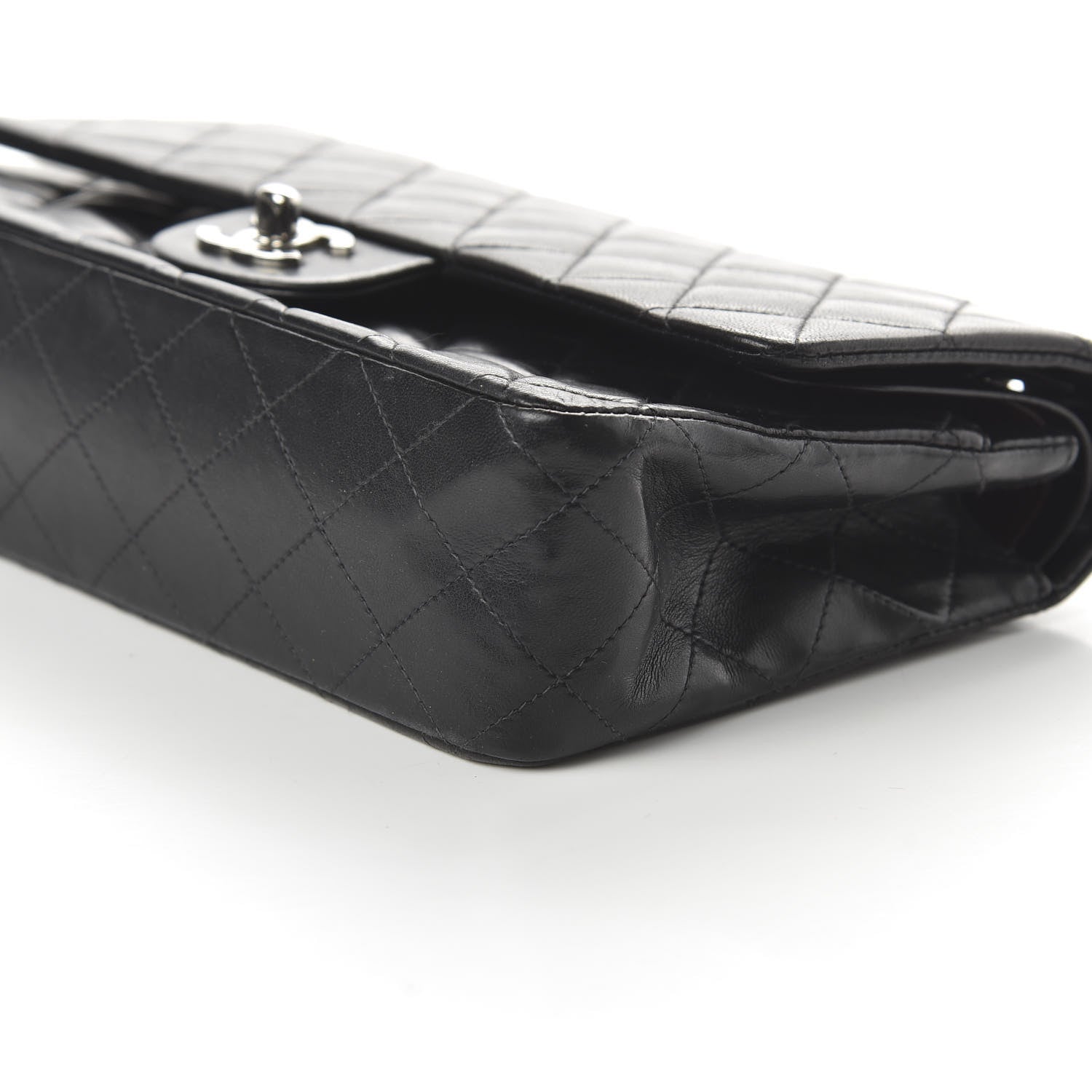 Chanel Lambskin Quilted Medium Double Flap Black 7 of 11
