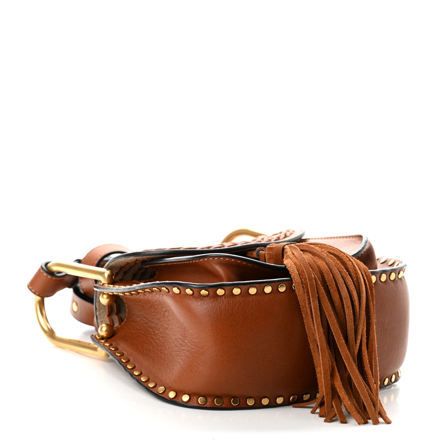 Chloe Calfskin Braided Mini Hudson Shoulder Bag Caramel 4 of 10