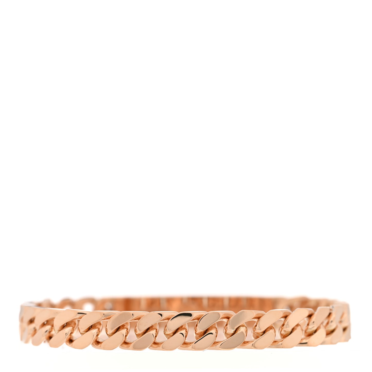 18K Rose Gold Diamond PM Kelly Gourmette Bracelet SH