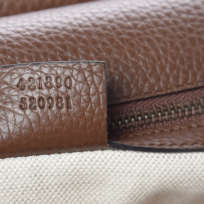 Gucci Calfskin Small GG Marmont Top Handle Bag Brown 7 of 9