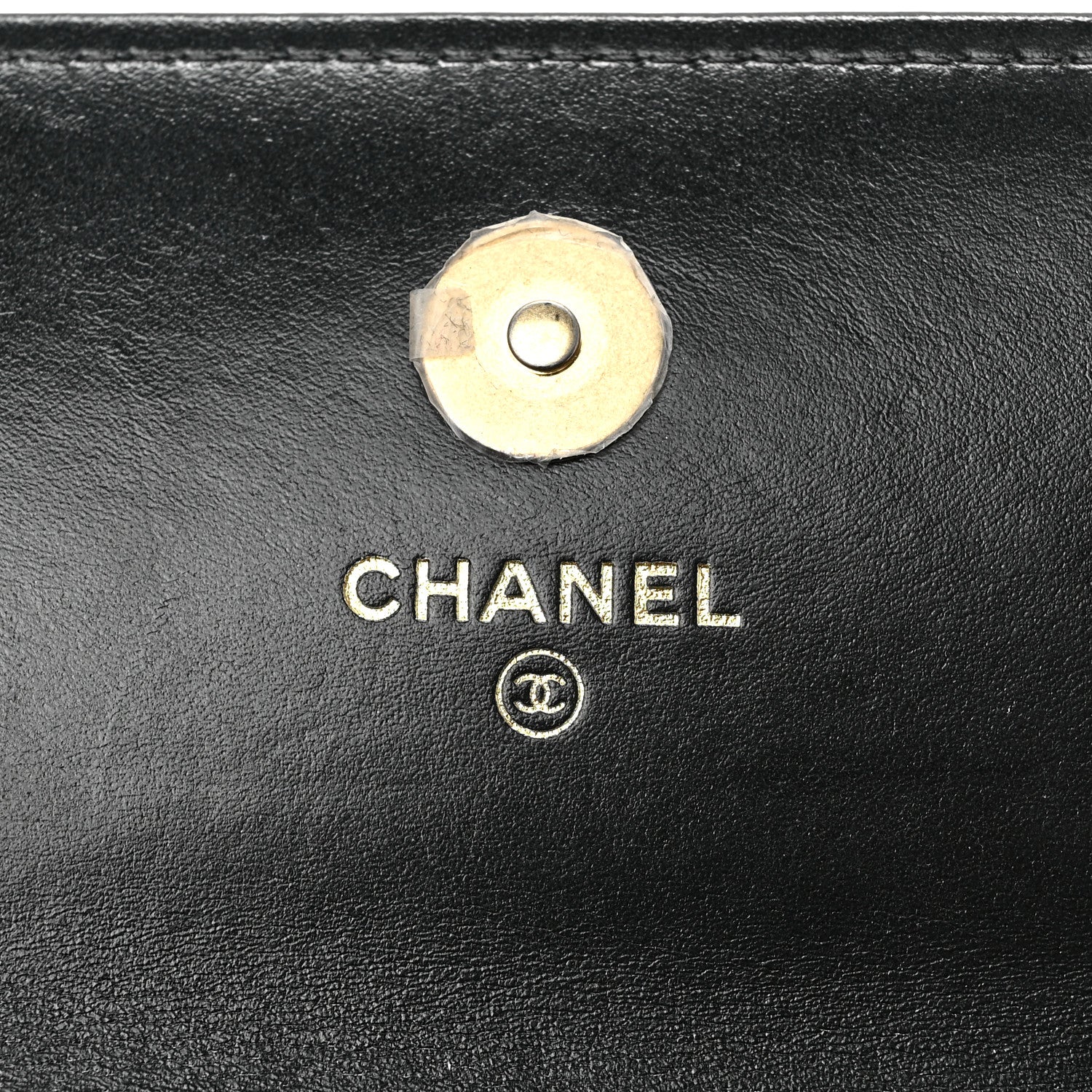 Chanel Shiny Calfskin Quilted Top Handle Flap Phone Holder With Chain Black 6 of 11