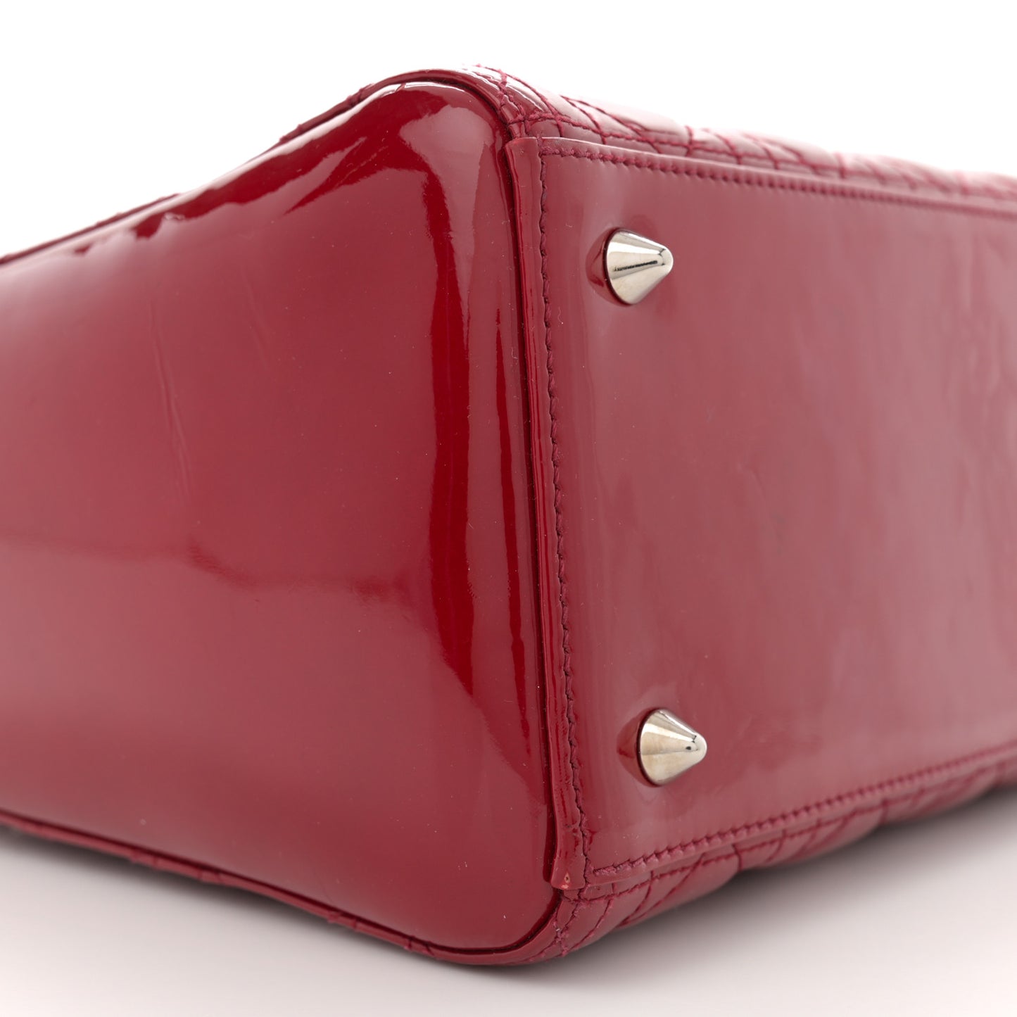 Patent Cannage Medium Lady Dior Burgundy Red