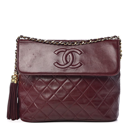 Chanel Lambskin Quilted CC Tassel Flap Red 1 of 17