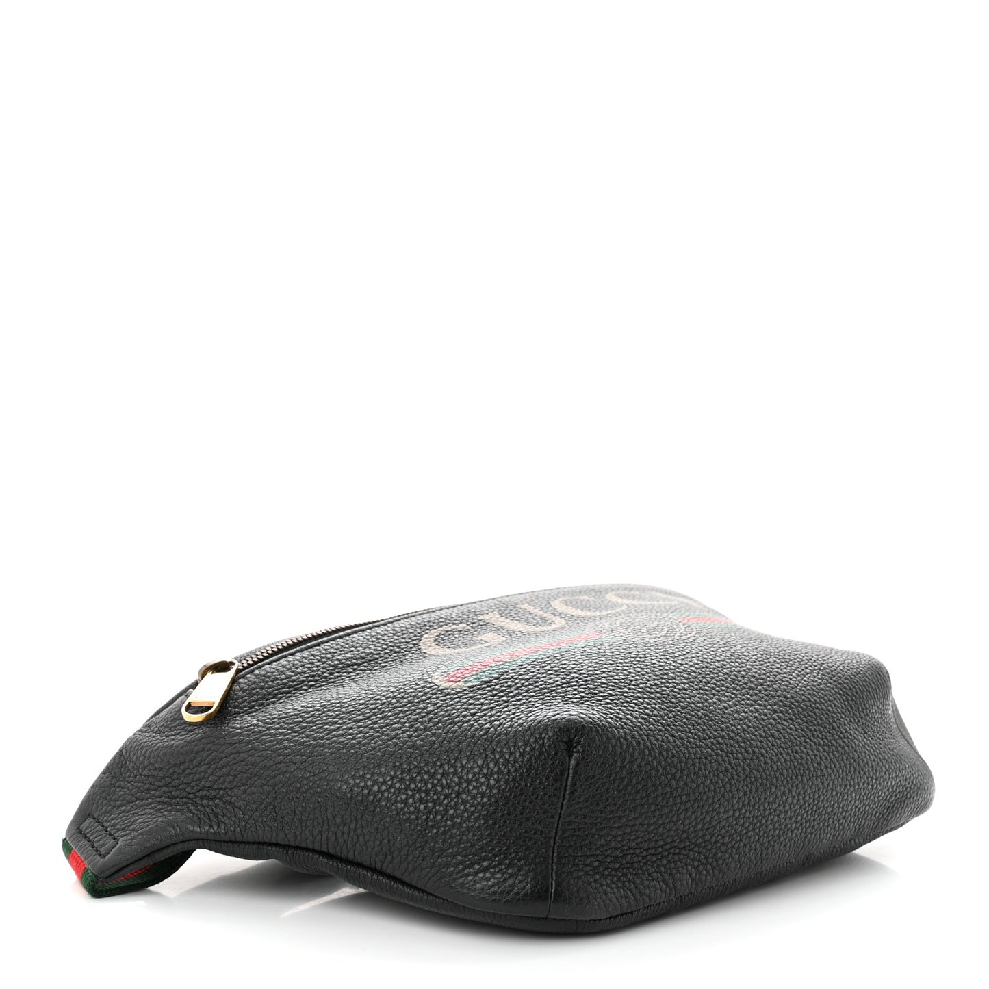 Grained Calfskin Logo Belt Bag Black