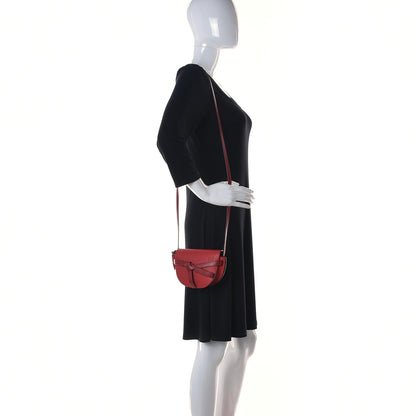 Loewe Grained Calfskin Mini Gate Crossbody Bag Scarlet Burnt Red 2 of 9