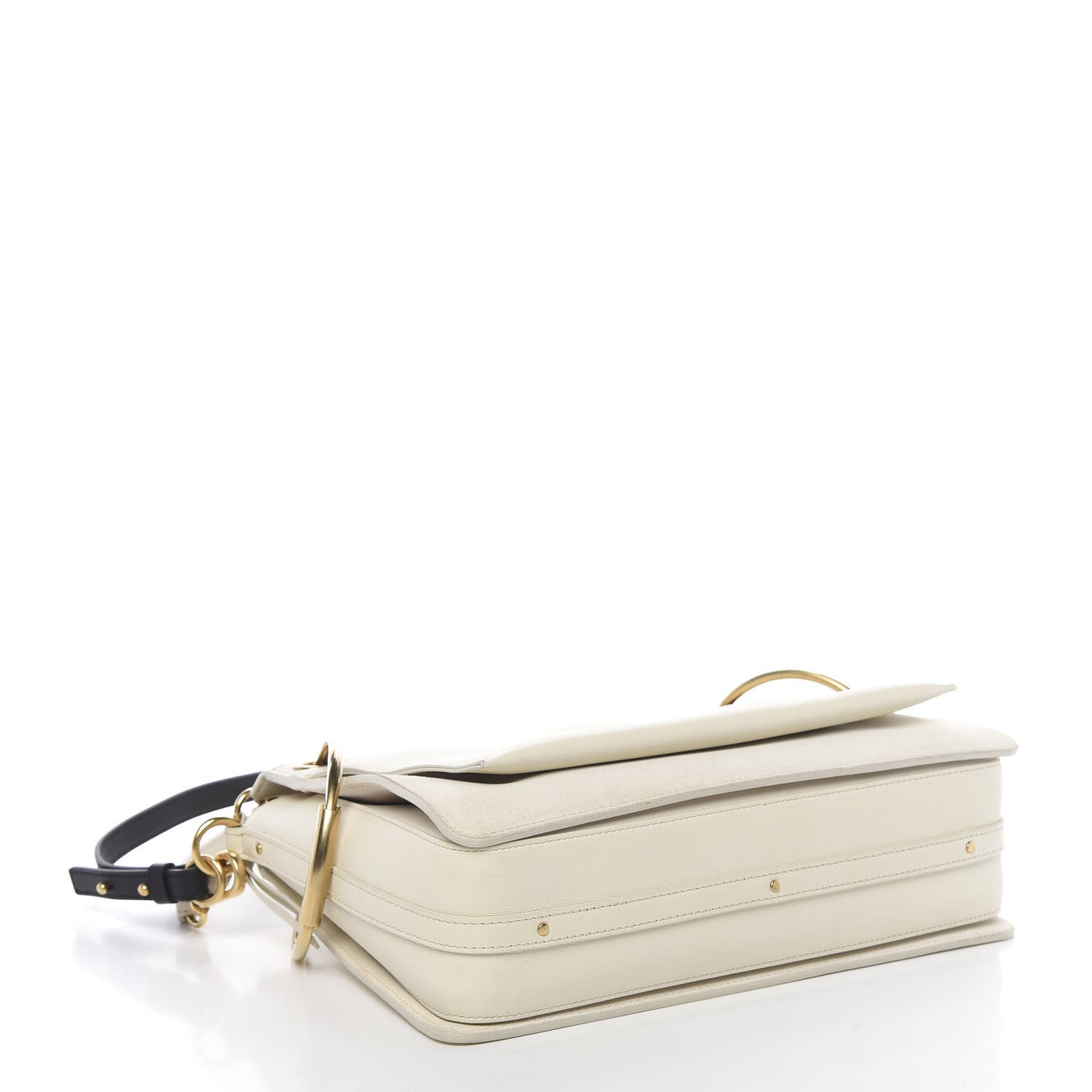 Calfskin Medium Roy Bag Natural White