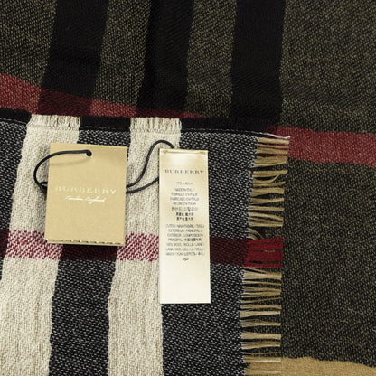 Burberry Wool Giant Check Scarf Black 3 of 4