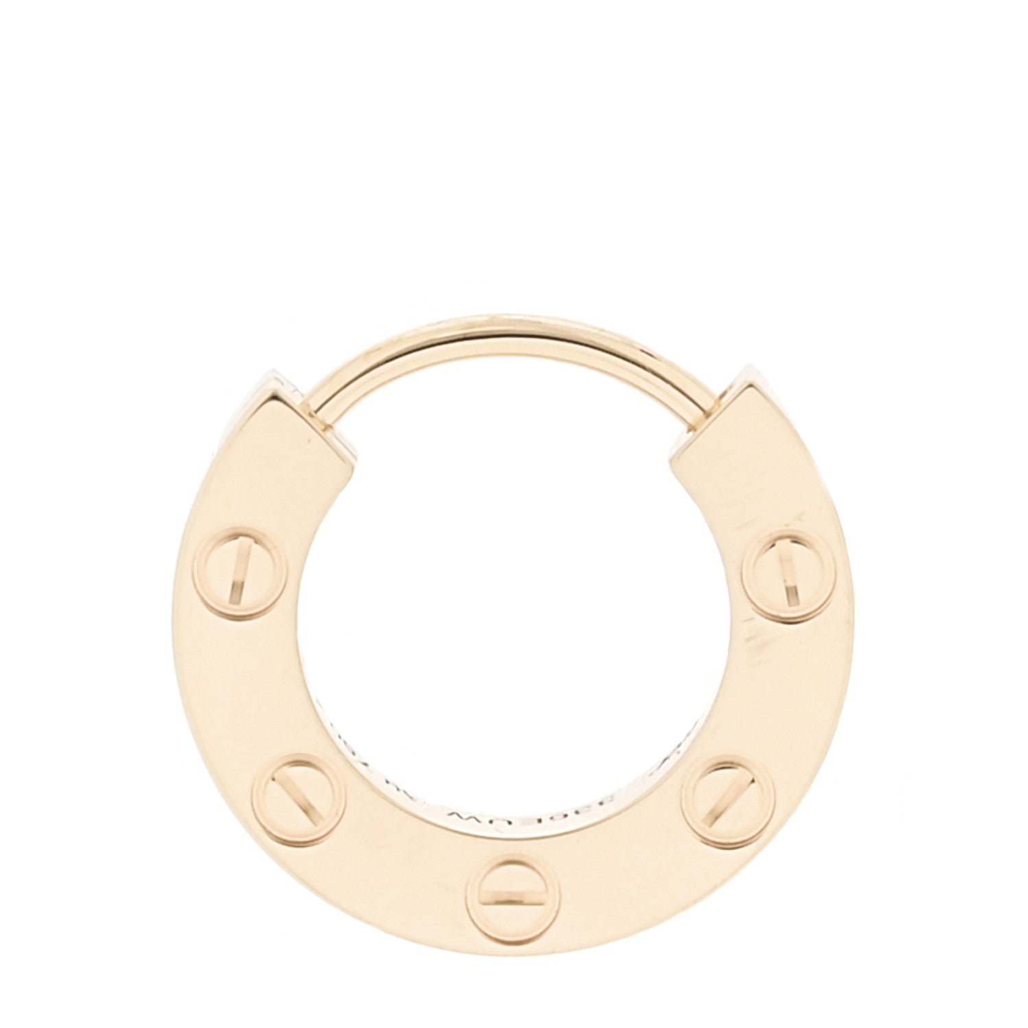 Cartier 18K Yellow Gold Single LOVE Hoop Earring 1 of 5