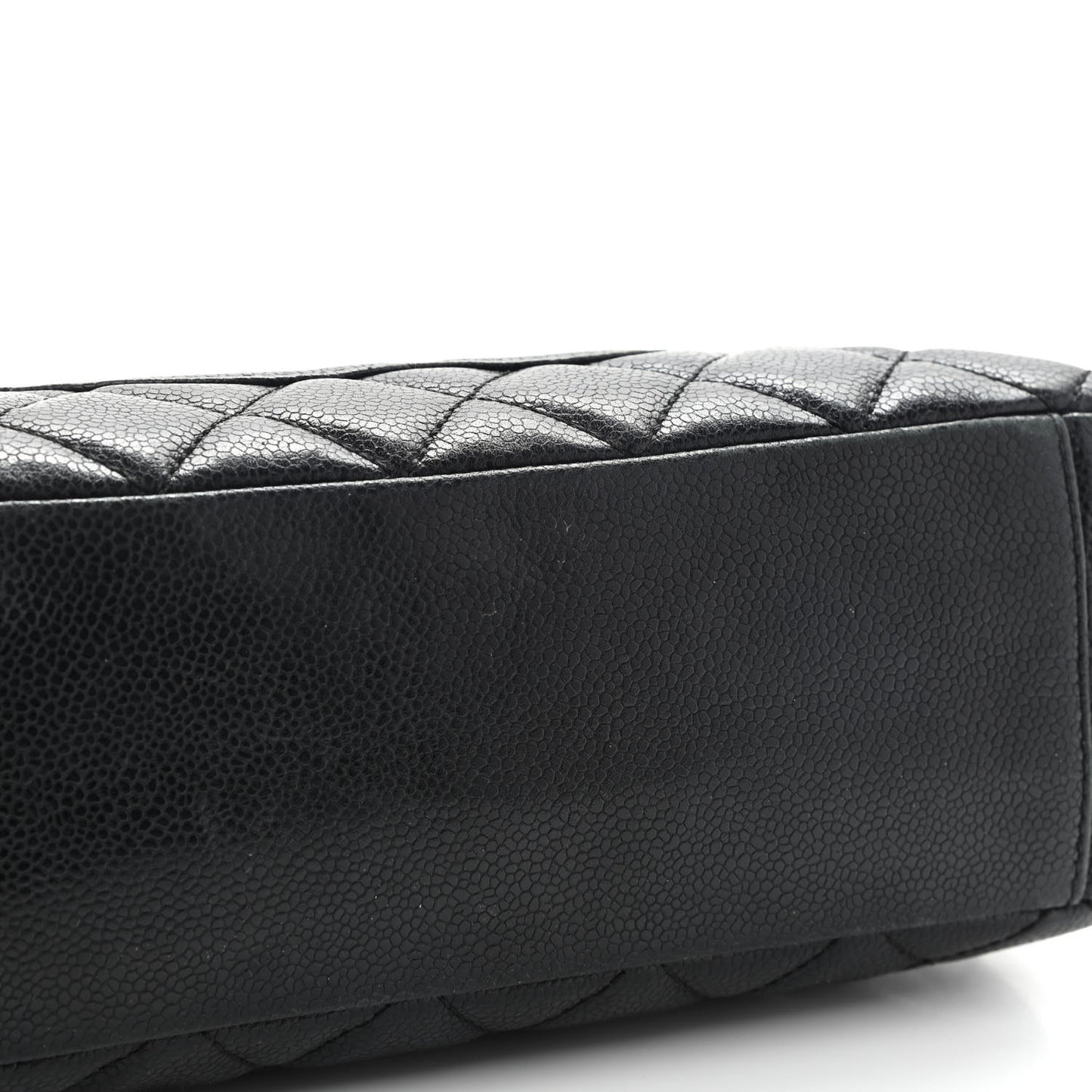 Caviar Quilted Petit Shopping Tote PST Black