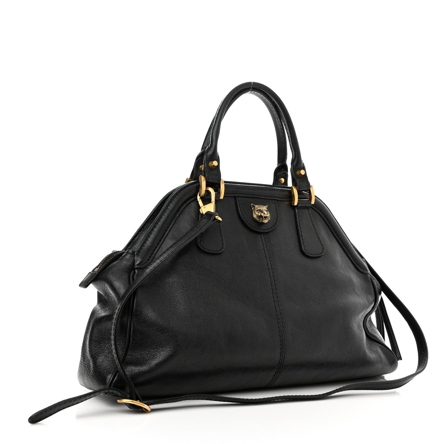 Gucci Calfskin Medium Re(Belle) Top Handle Bag Black 3 of 10
