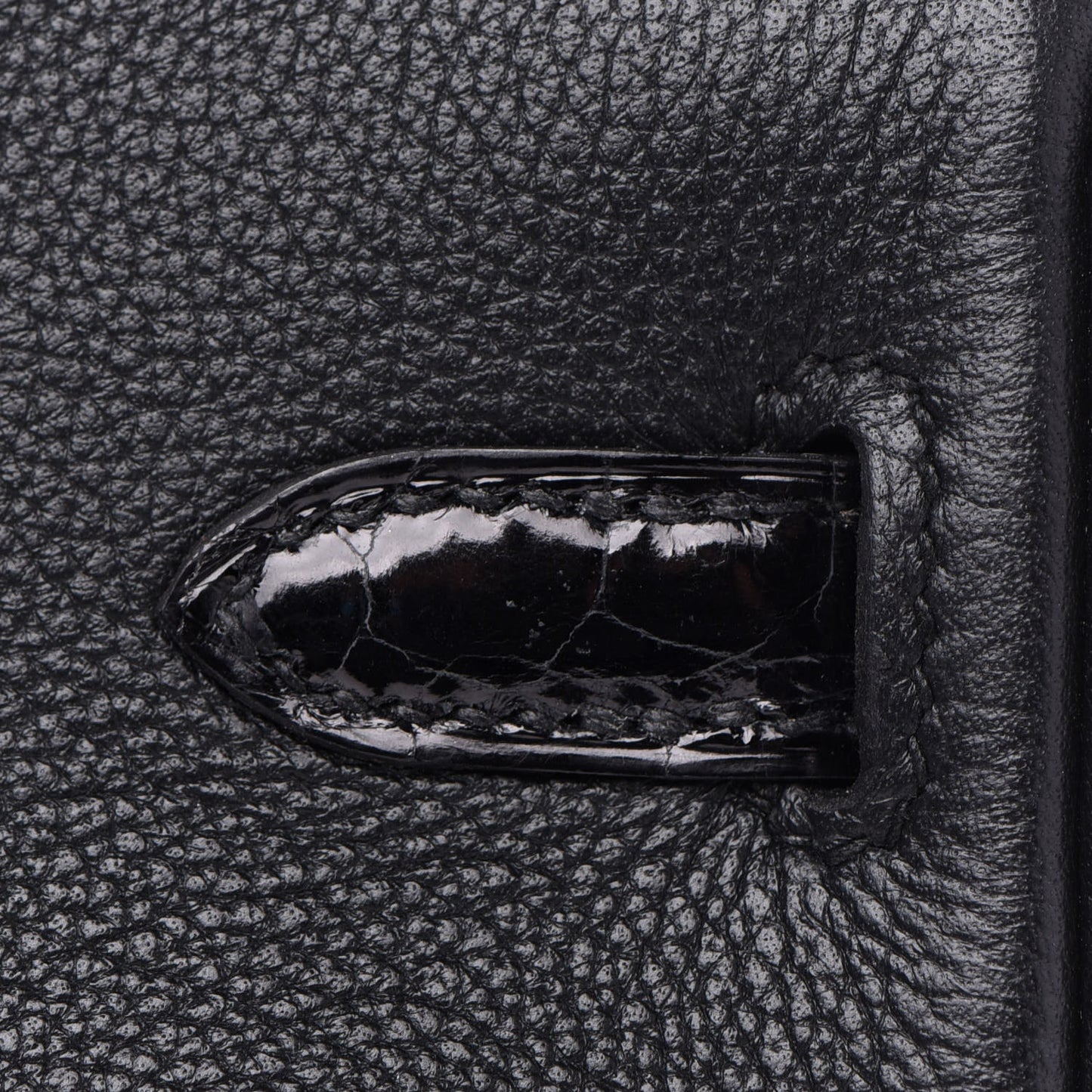 Taurillon Novillo Shiny Niloticus Crocodile Birkin Touch 25 Black