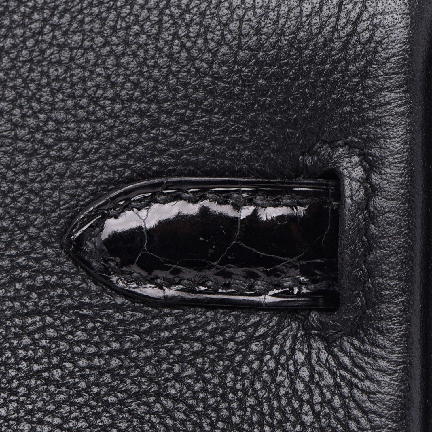 Hermes Taurillon Novillo Shiny Niloticus Crocodile Birkin Touch 25 Black 9 of 35