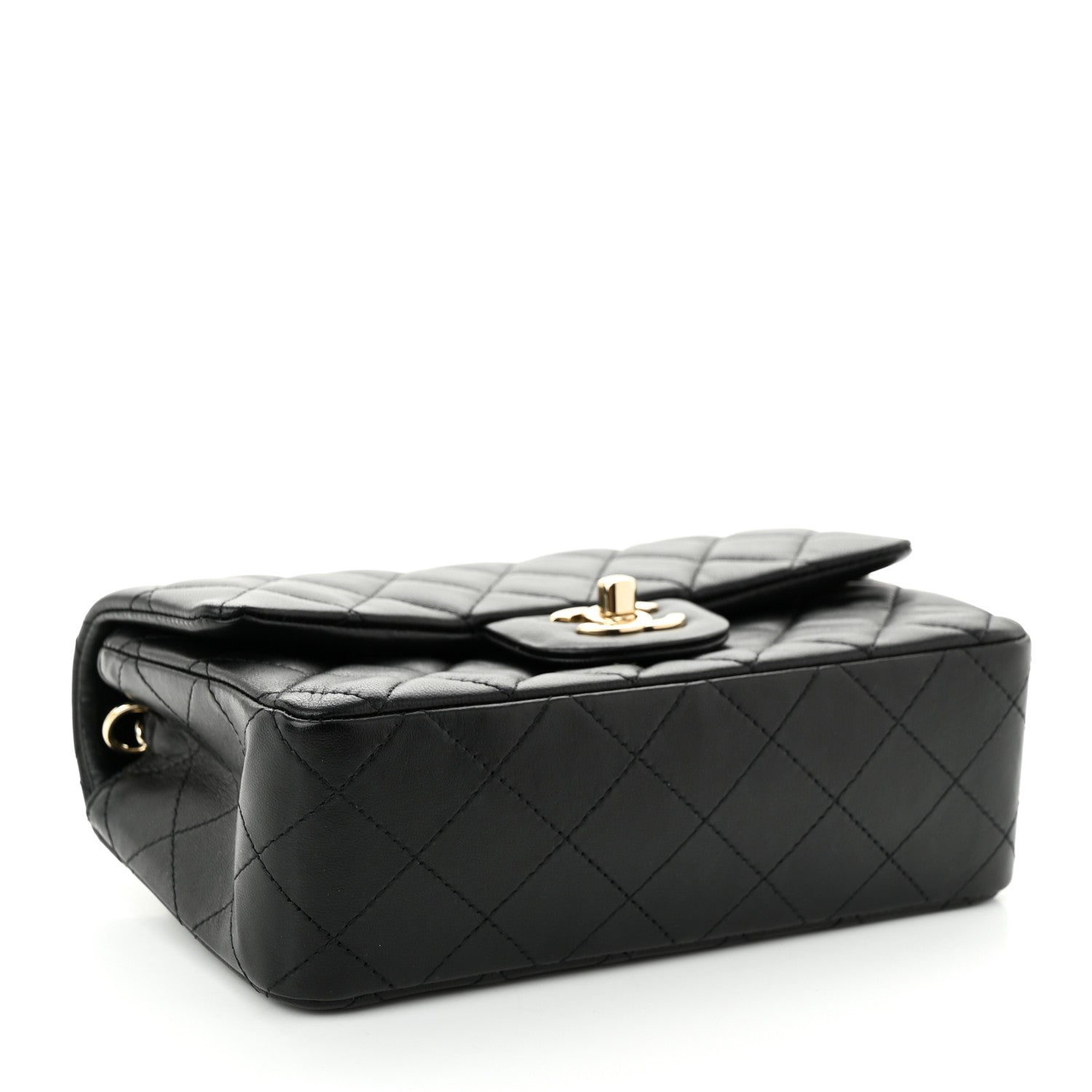 Chanel Lambskin Quilted Mini Rectangular Flap Black 4 of 10