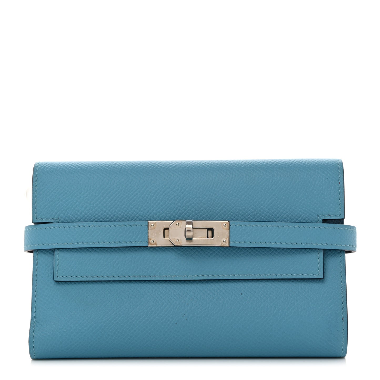 Epsom Verso Medium Kelly Wallet Bleu Du Nord Rouge De Coeur